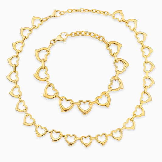Lux Hearts All Around Jewelry Set - ShopLorca
