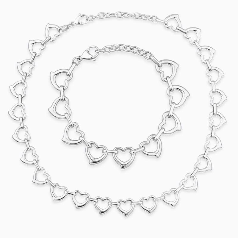 Lux Hearts All Around Jewelry Set - ShopLorca