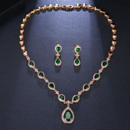 Luxurious Emerald Green Jewelry Set - ShopLorca