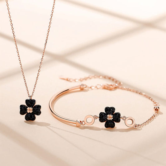 Modern Black Lucky Clover Set - ShopLorca