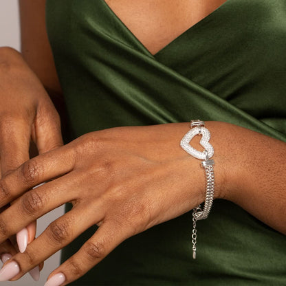 Paris Heart Pendant Bracelet - ShopLorca