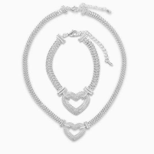 Paris Heart Pendant Jewelry Set - ShopLorca