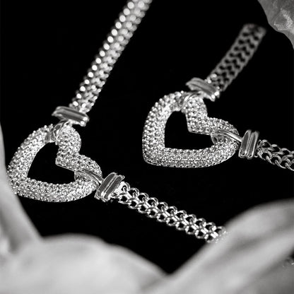 Paris Heart Pendant Jewelry Set - ShopLorca