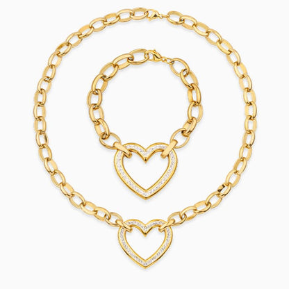 Ronda Heart Pendant Jewelry Set - ShopLorca