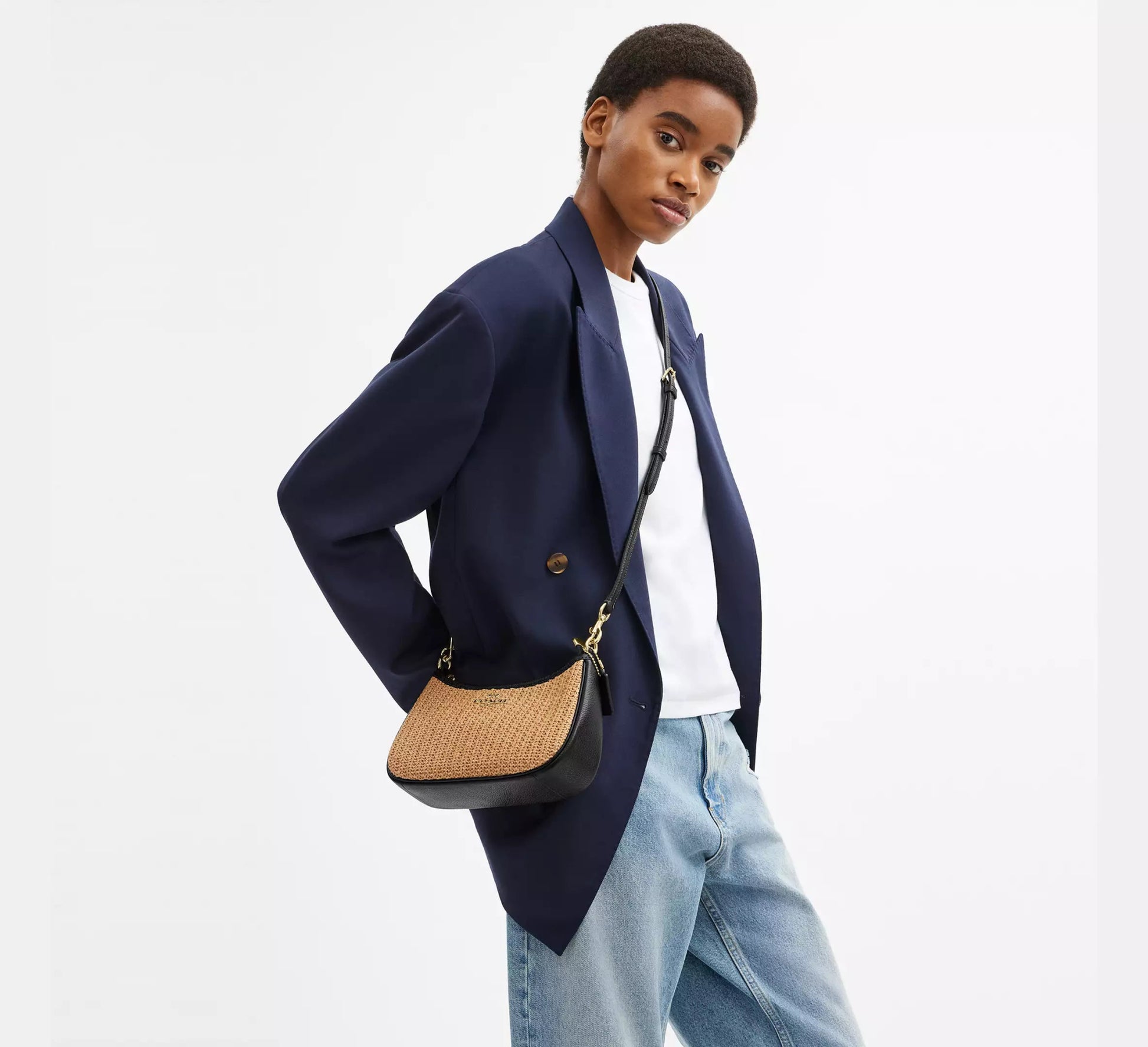 Teri Straw Shoulder Bag - ShopLorca