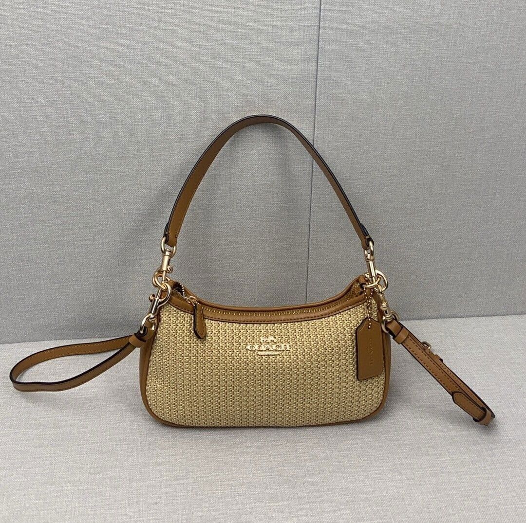Teri Straw Shoulder Bag - ShopLorca