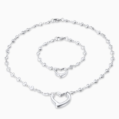 Vintage Lust Heart Pendant Jewelry Set - ShopLorca