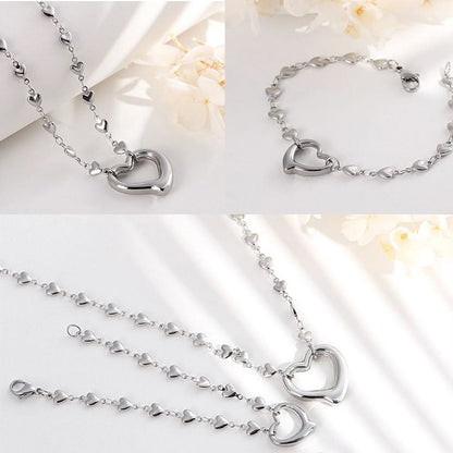 Vintage Lust Heart Pendant Jewelry Set - ShopLorca